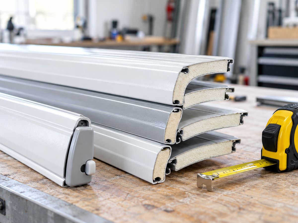 Lamas de aluminio térmico con espuma para una persiana enrollable a medida